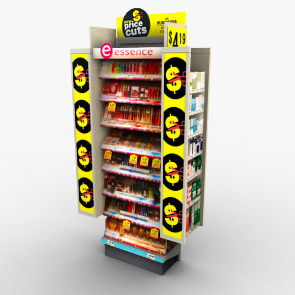 3d model retail end cap