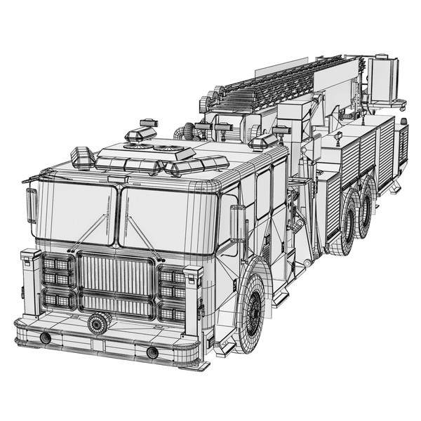 3d model seagrave ladder truck