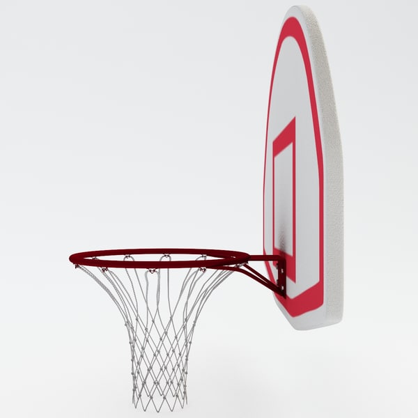 3ds basketball hoop curved backboard