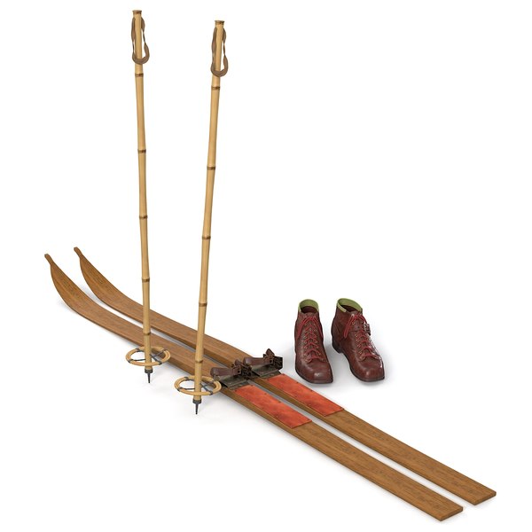 max vintage ski equipment set