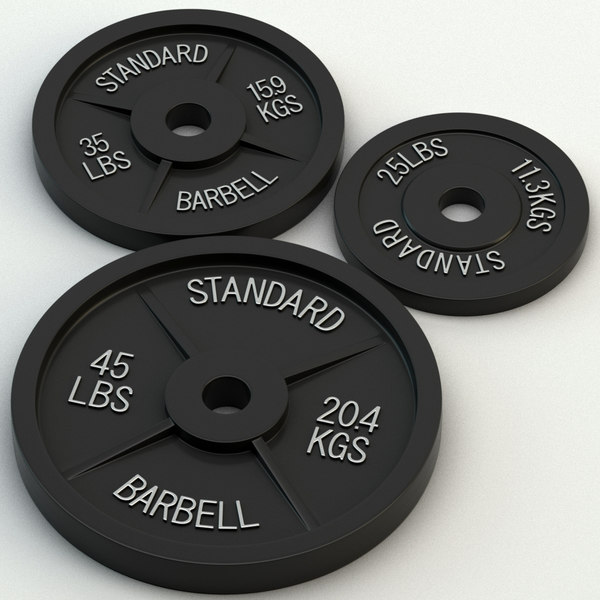 standard olympic barbell 3d model