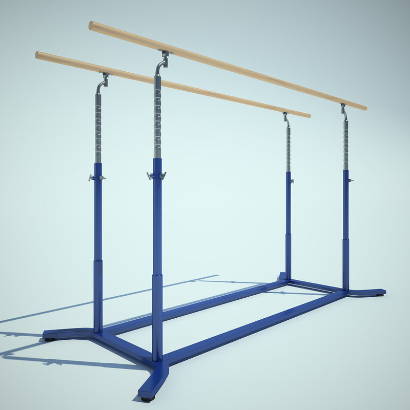 3d model gymnastics parallel bars