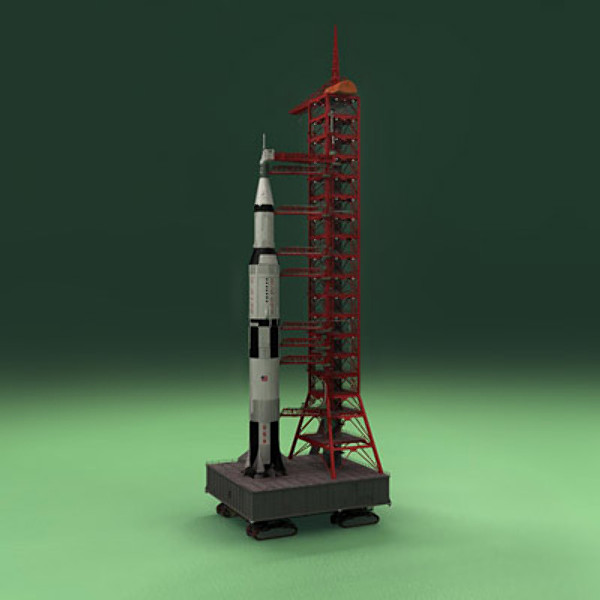 nasa crawler transporter saturn v 3d model