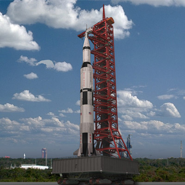 nasa crawler transporter saturn v 3d model