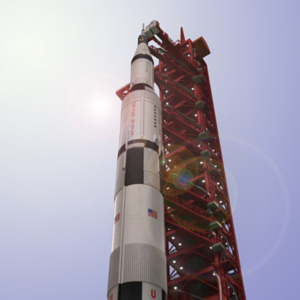 nasa crawler transporter saturn v 3d model