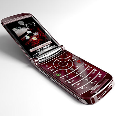 motorola razr2 v9 mobile phone 3d model