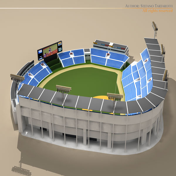 3d baseball stadium model