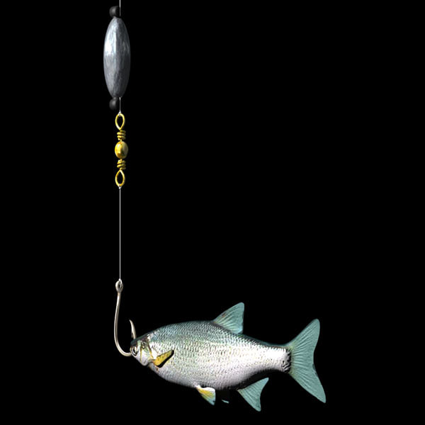 fishing hook sinker 3d model