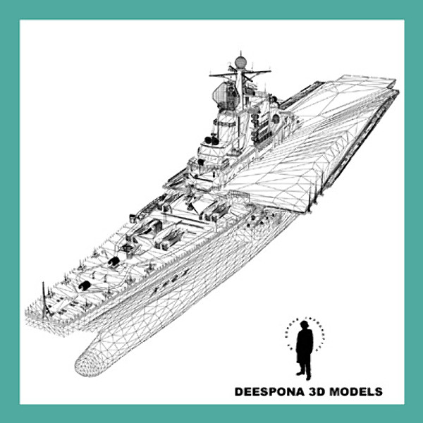 uss aircraft carrier 3d model