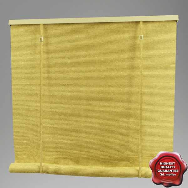 curtain Roll blind tulle household furniture design fabric house interior dressing window curtains draperies drape 3d models max 3ds vray