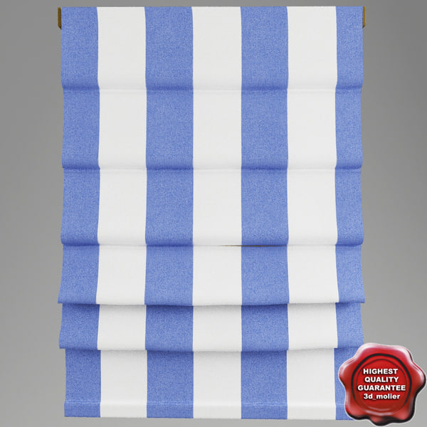 curtain Roman blind tulle household furniture design fabric house interior dressing window curtains draperies drape 3d models max 3ds vray