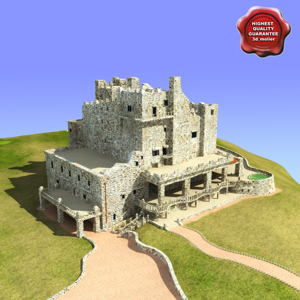 Castle house Gillette history historic palace fort old building environment architecture structure medieval magic fortress 3d model max 3ds