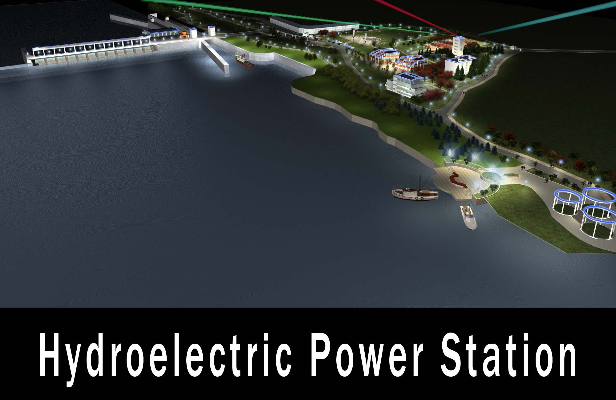 hydroelectric power station 3d model