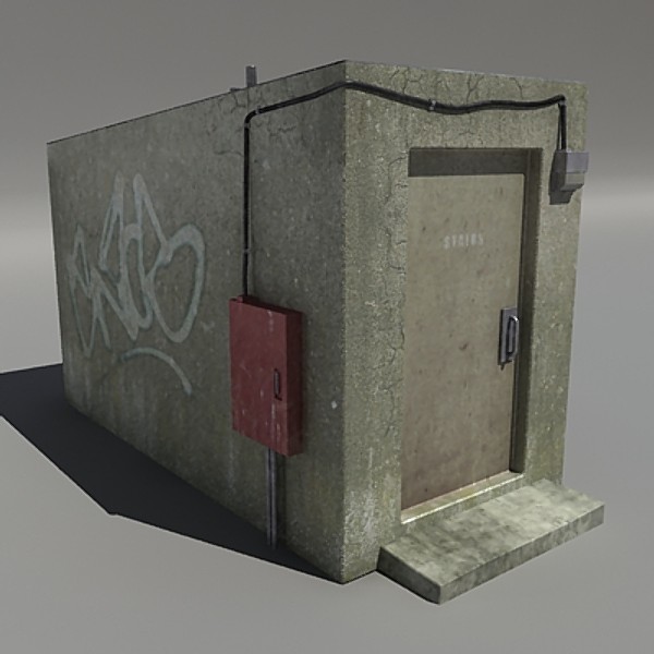 maya roof access stairwell door