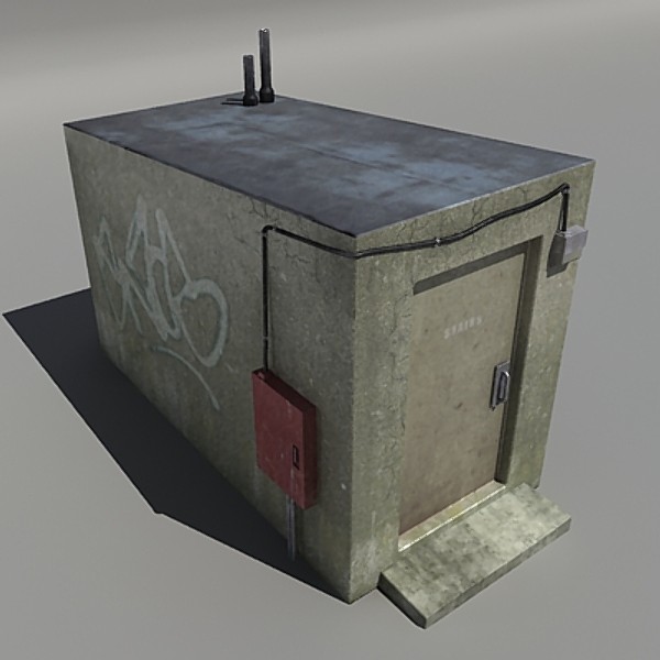 maya roof access stairwell door