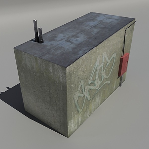 maya roof access stairwell door