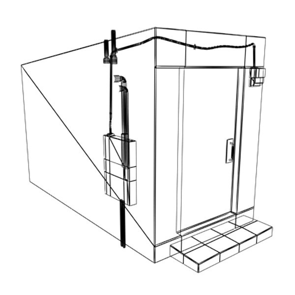 maya roof access stairwell door