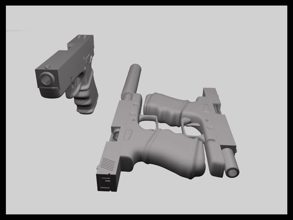 free glock 9mm 3d model
