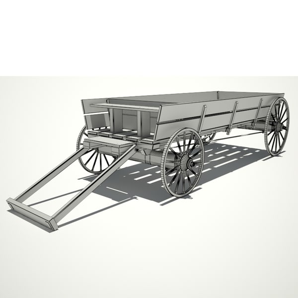 3d model dray wagon