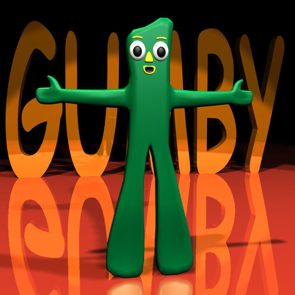gumby rigged character 01 3d model