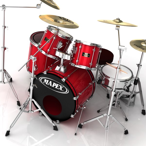 mapex drum kit 3d model