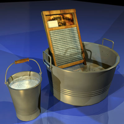wash tub 01 washtub 3d model