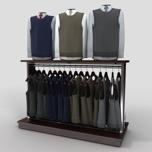 mens dress clothing displays 3d model