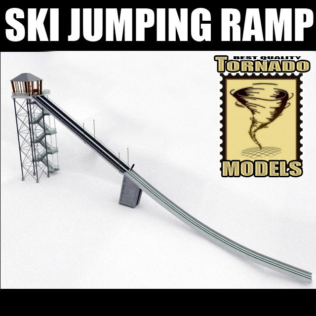 3d model ski jumping ramp
