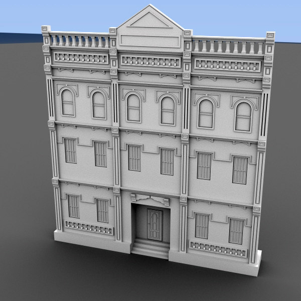 3d model building facade