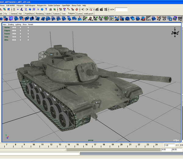 M60A3+MBT 3d model m60a3 tank m60 gun - M60A3_MBT_3DModel... by ES3DStudios
