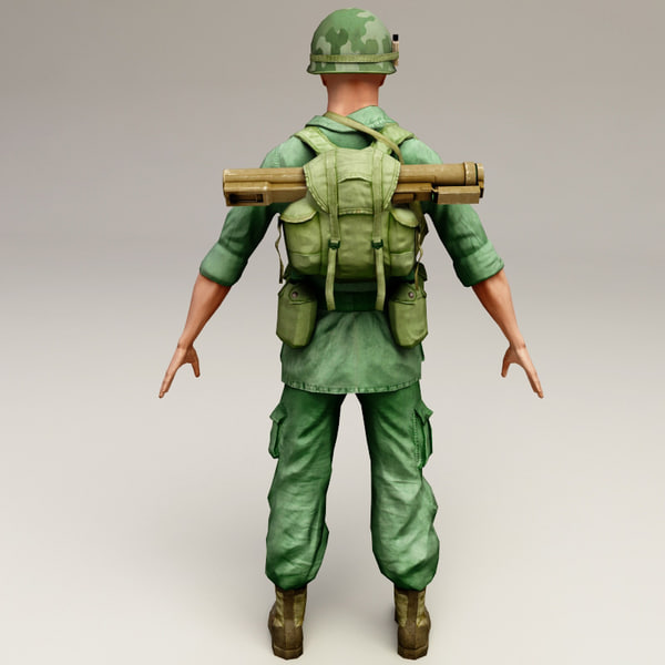 vietnam war soldier 3d model