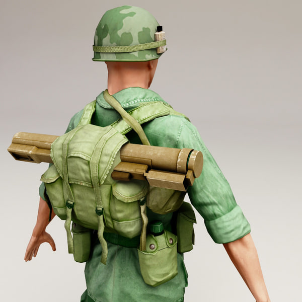 vietnam war soldier 3d model
