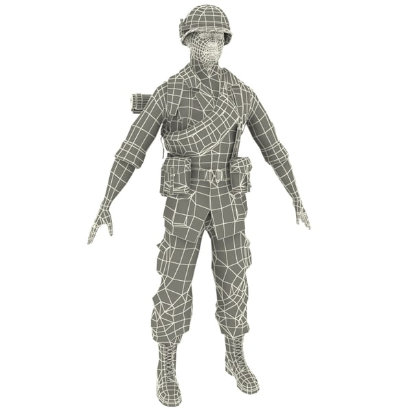 vietnam war soldier 3d model