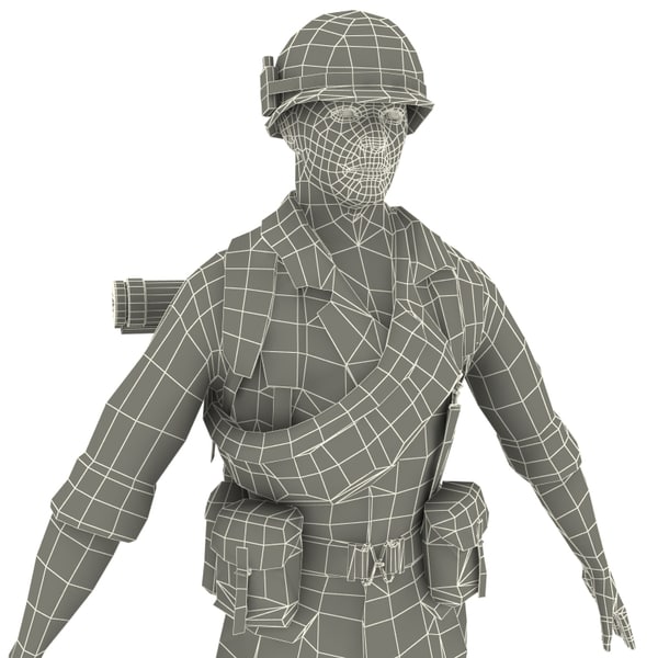vietnam war soldier 3d model