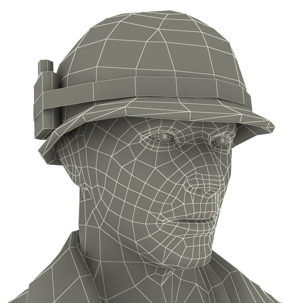 vietnam war soldier 3d model