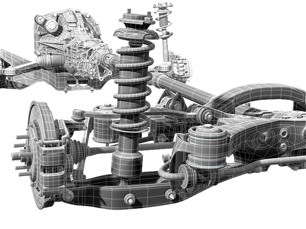 undercarriage car gearbox 3d model