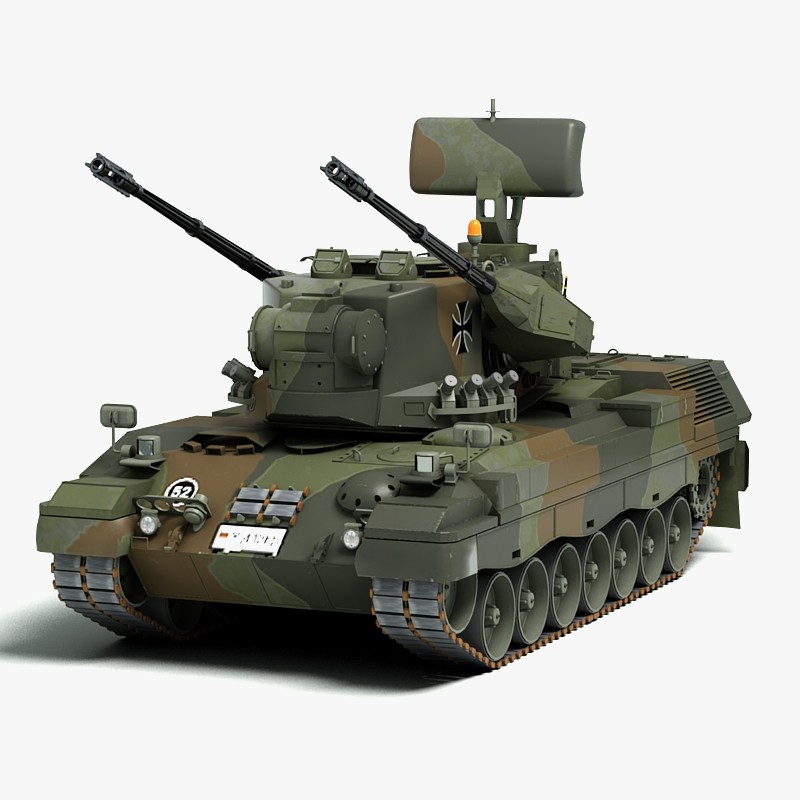 3d modern gepard 35mm anti model