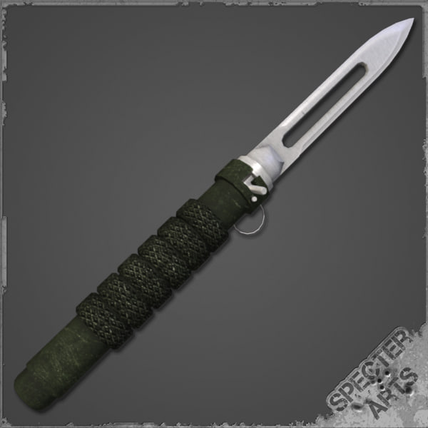 3d spring loaded ballistic knife