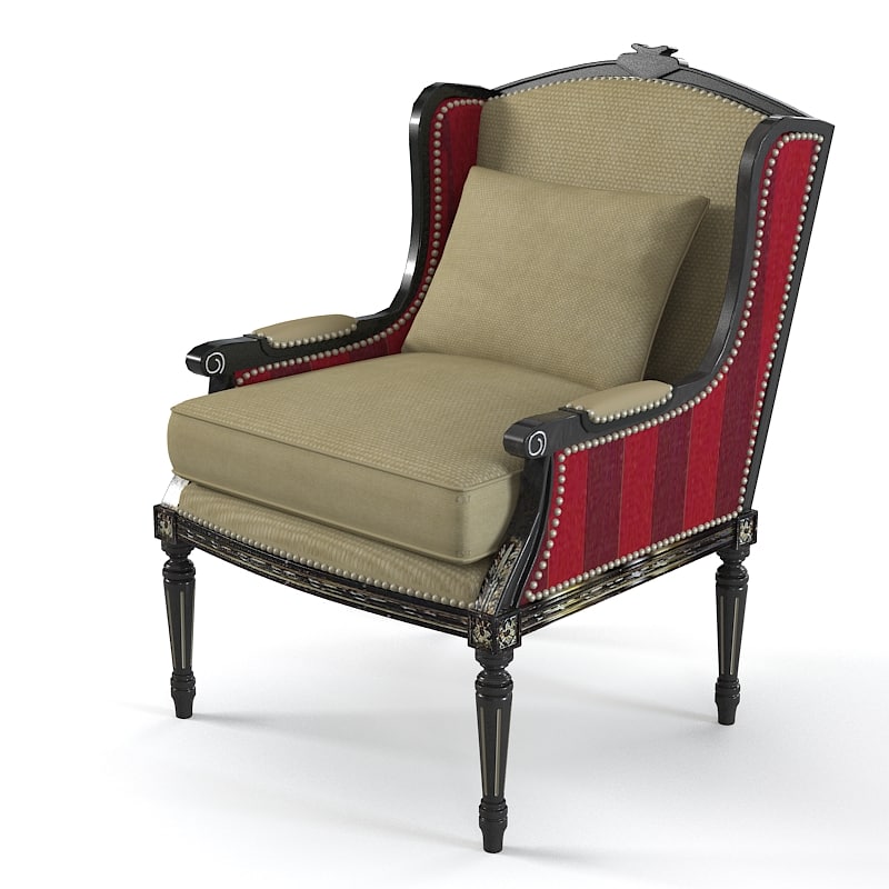 henredon upholstered poised 3d model