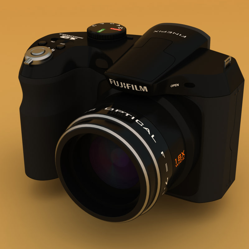 fuji s2500hd digital camera 3d model
