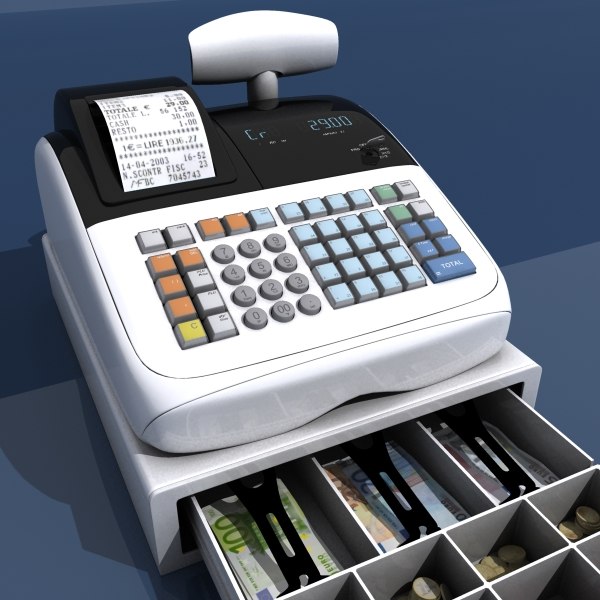 3d model cash register