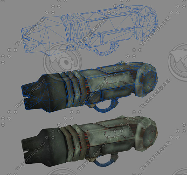 weapon arm cannon gun 3d model