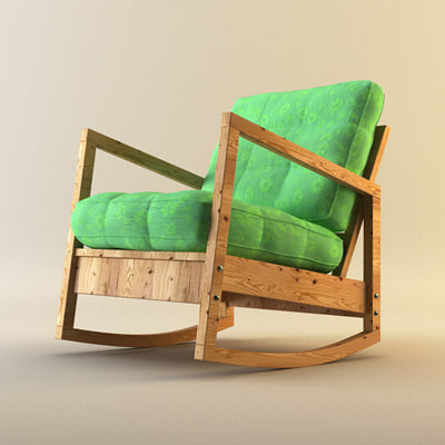 3d Model Lillberg Rocking Chair