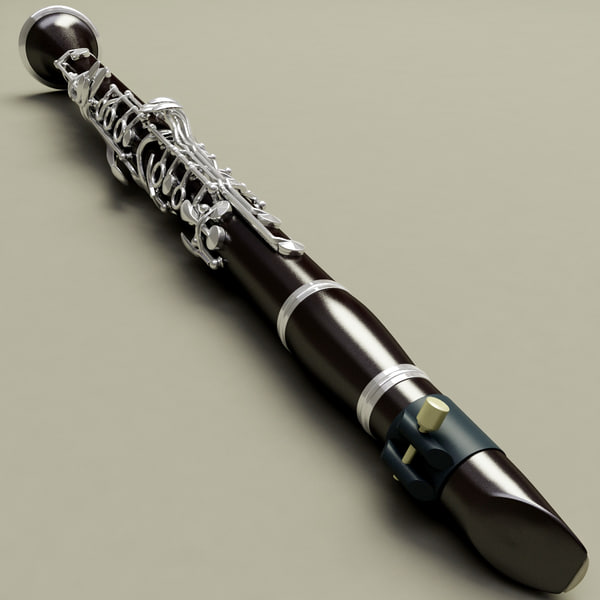 Clarinet details modelled 3D model
