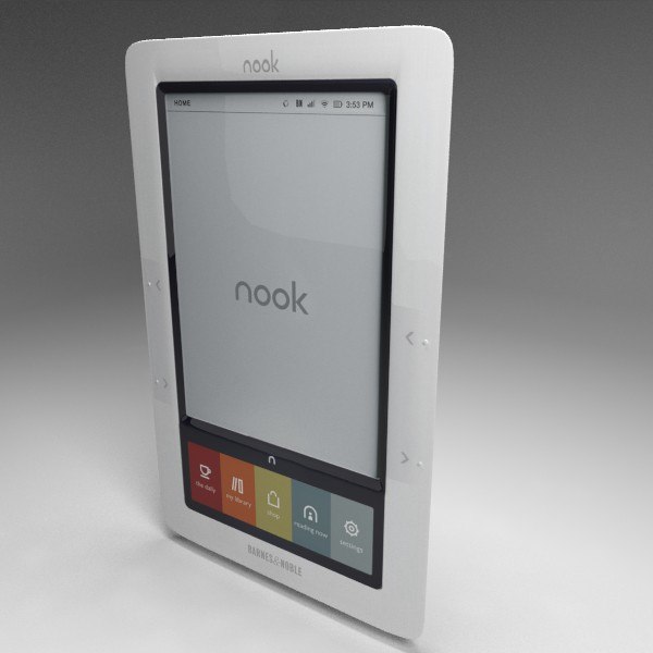 barnes noble nook 3d model