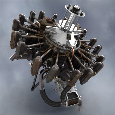 3d wright whirlwind j5c radial
