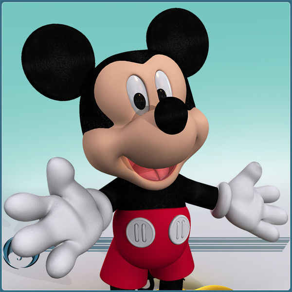 character cartoon mickey 3d model