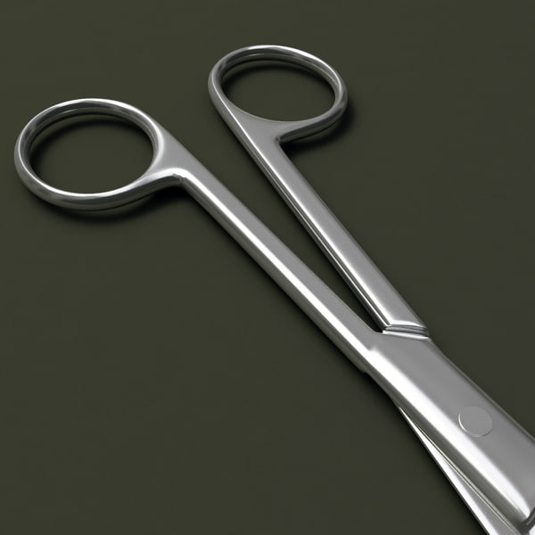 medical instrument scissors 3d model