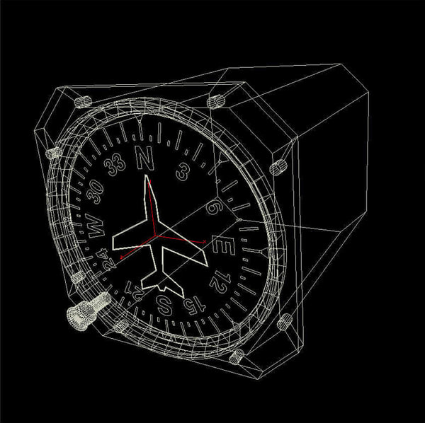 3D 3ds compass heading indicator