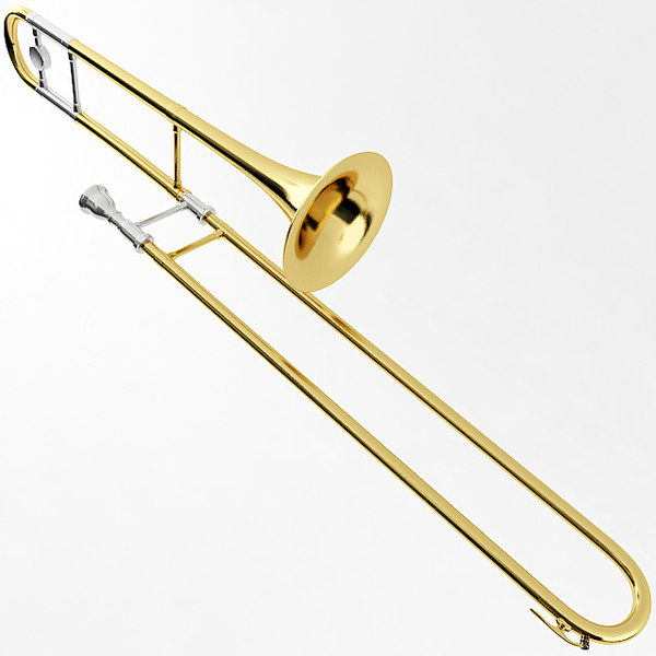 trombone instrument brass 3d model